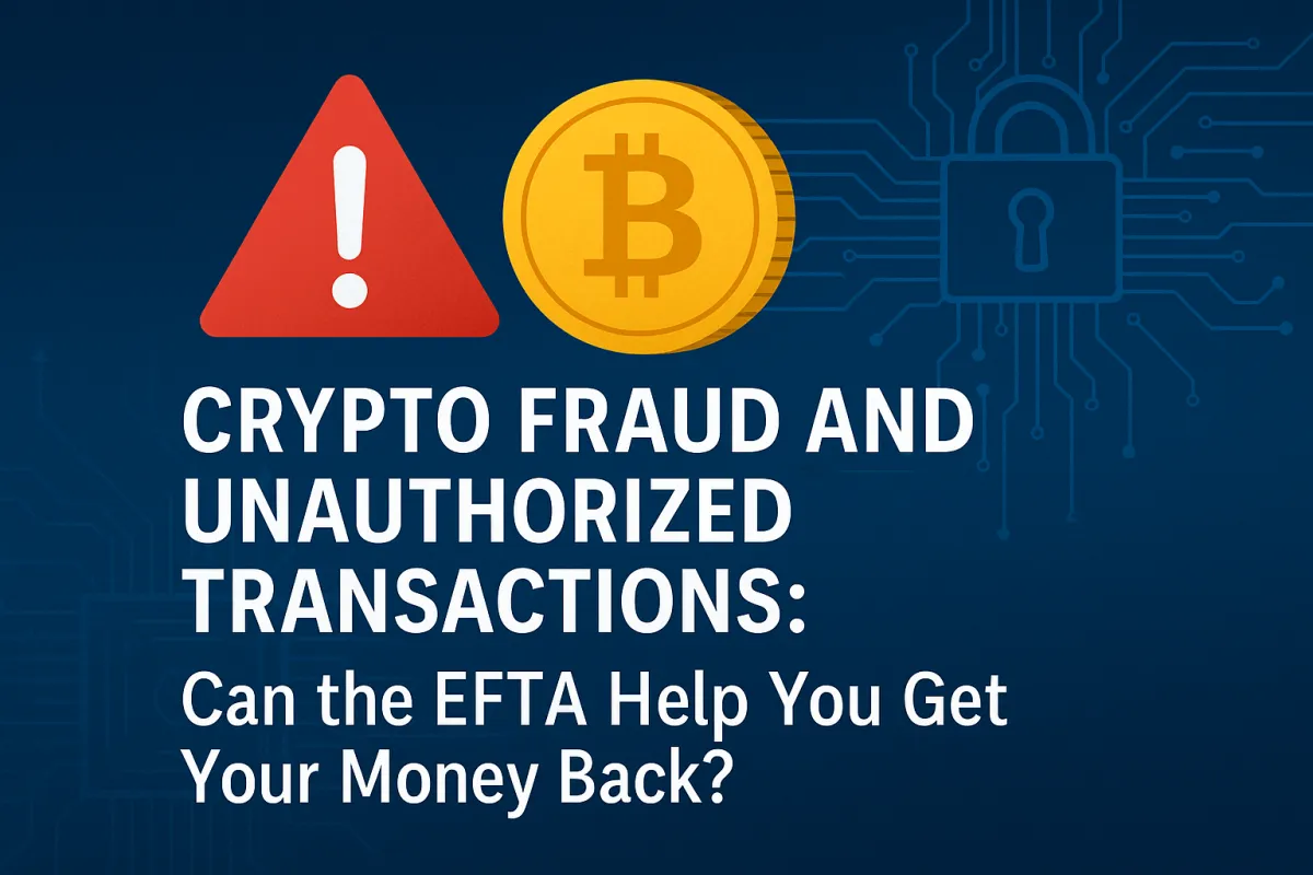 Crypto Fraud and Unauthorized Transactions: Can the EFTA Help You Get Your Money Back?