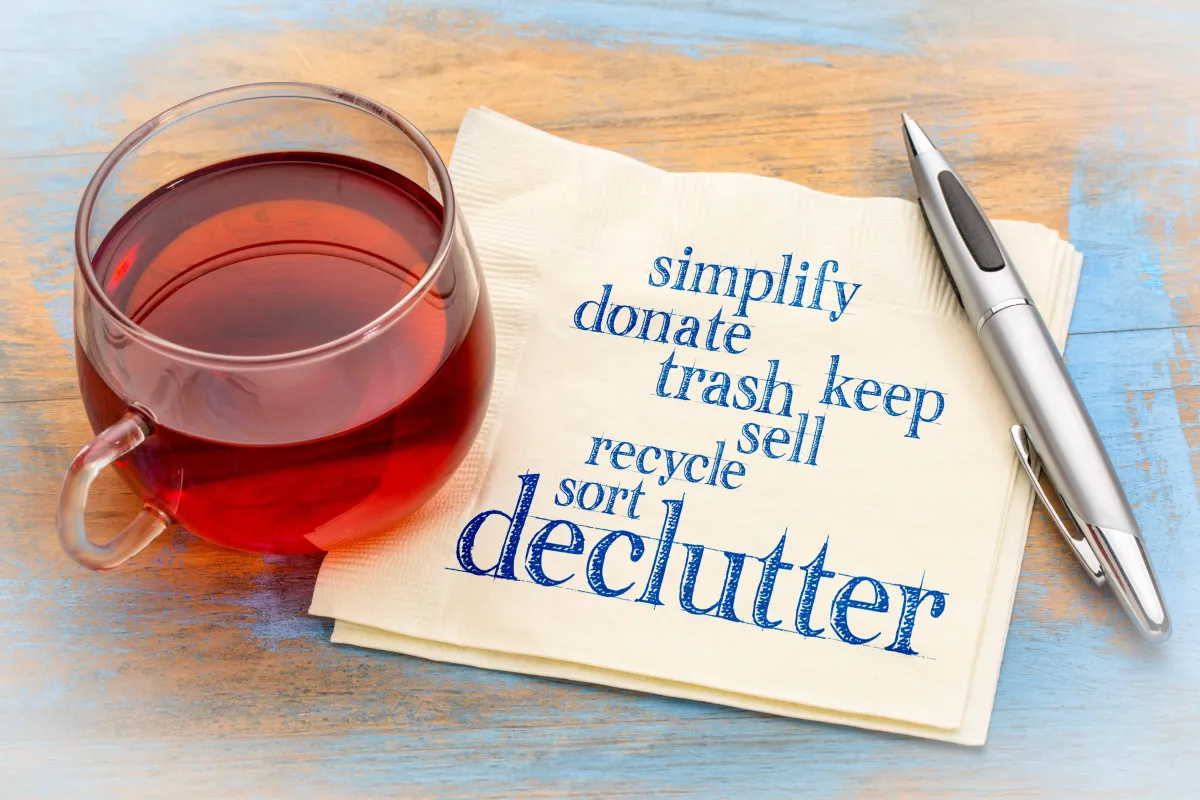 Prepare for living in a small space - declutter your stuff