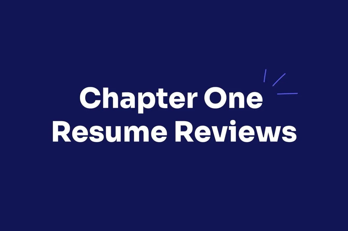 Chapter One Resume Review Info Graphic