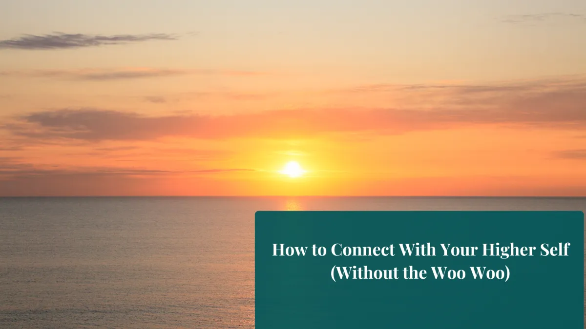 Sunrise over calm water, symbolising clarity, alignment, and connecting with your higher self in business