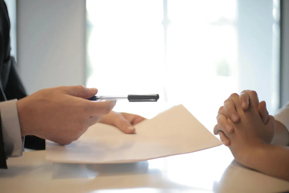 signing papers