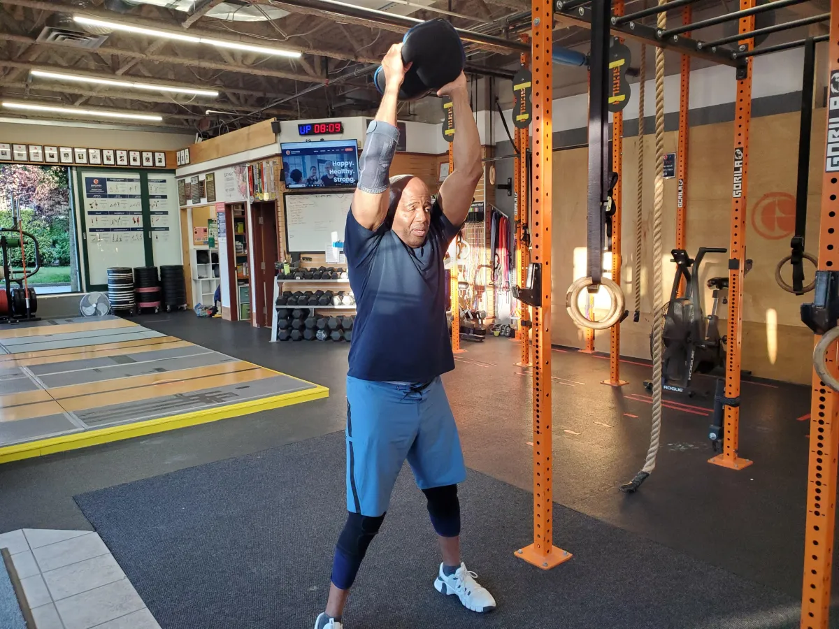 Kettlebell swings and run