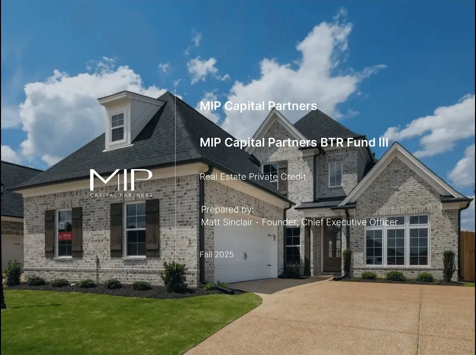 MIP Capital Partners – Real Estate Private Credit