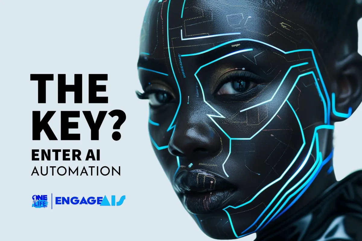 AI automation concept with AI voice and chat agents enhancing business productivity and reducing costs