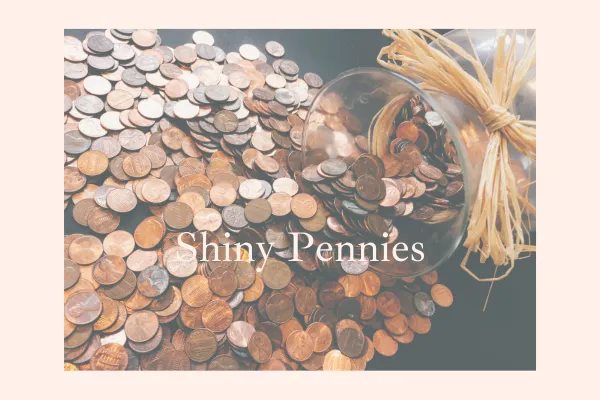 pennies spilling from jar