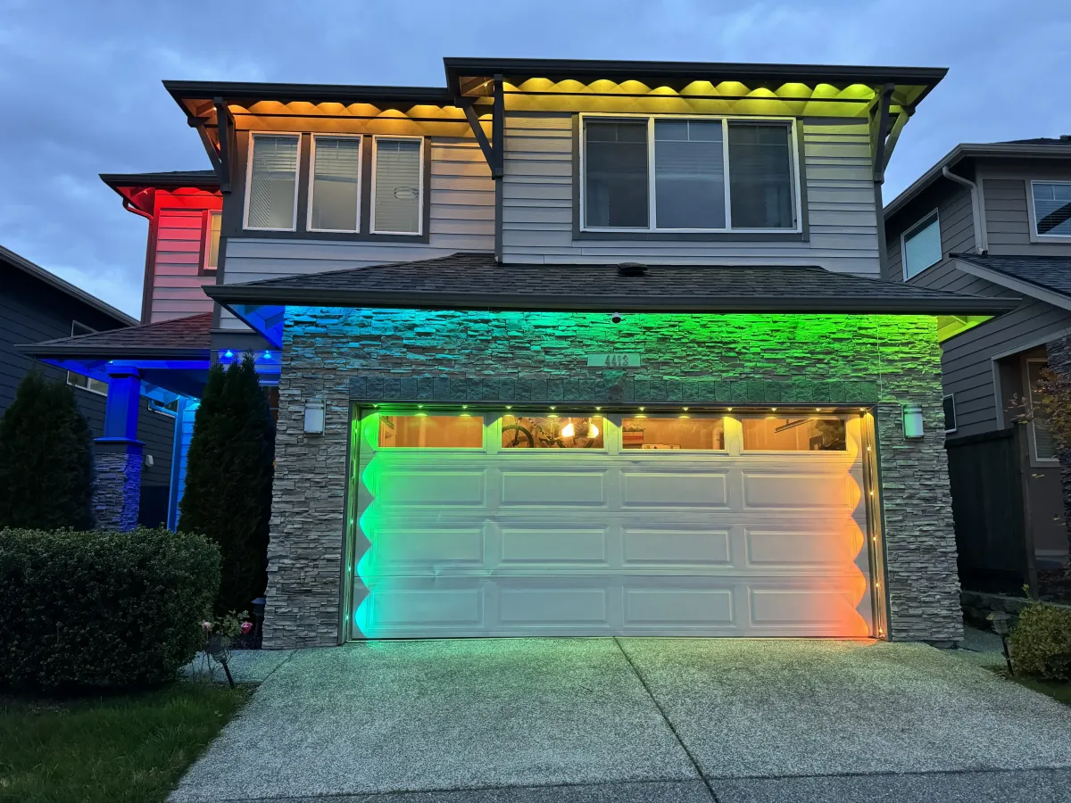 Seattle home Christmas Light Installation example
