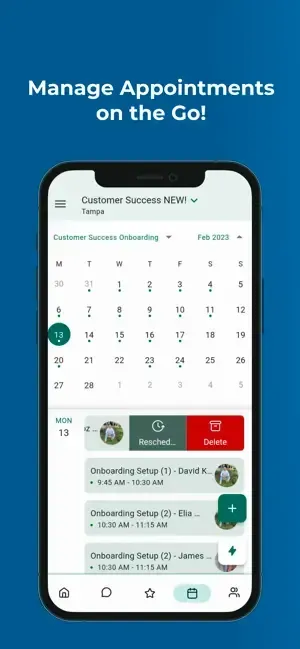 Manage appointments