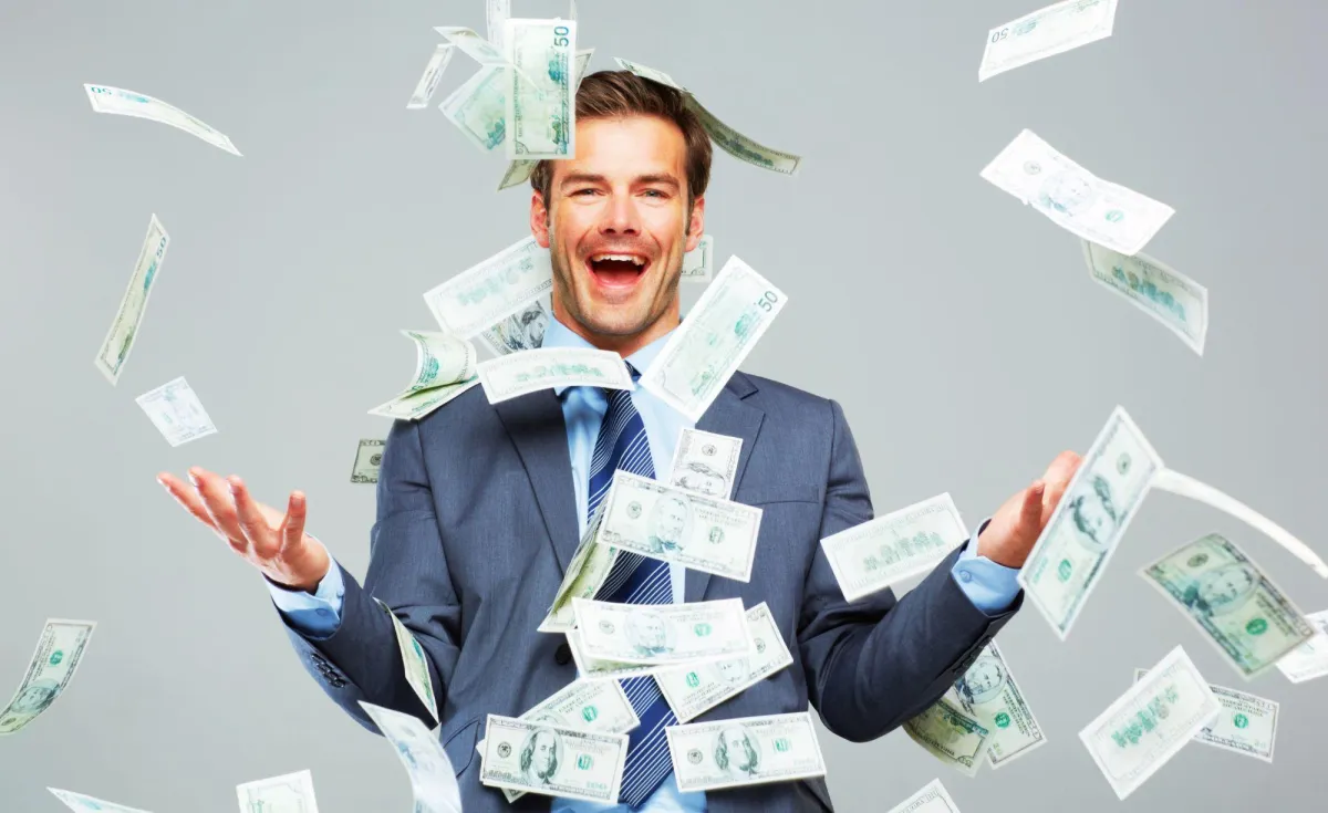 business man with money
