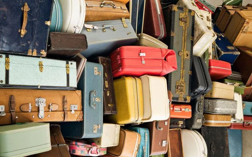 Drop the bags and suitcases down