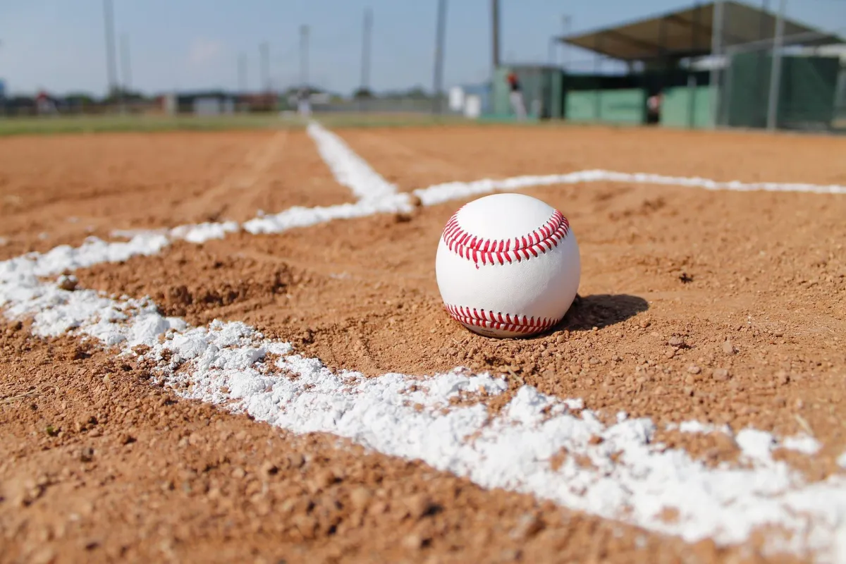 Baseball and baseball game, field.
