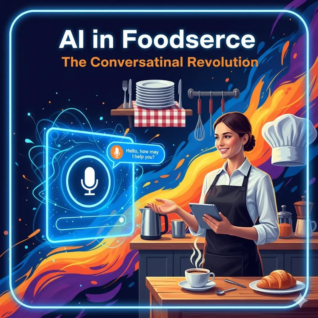AI chatbot and voice assistant improving restaurant operations, customer engagement, and foodservice efficiency.