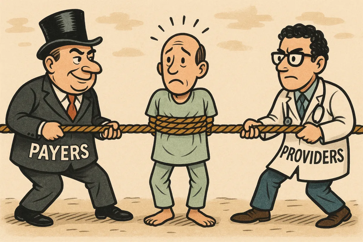 The payers and providers playing tug of war with the patient caught in the middle 