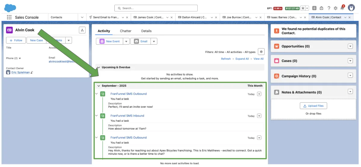 FranFunnel - Salesforce - Integration