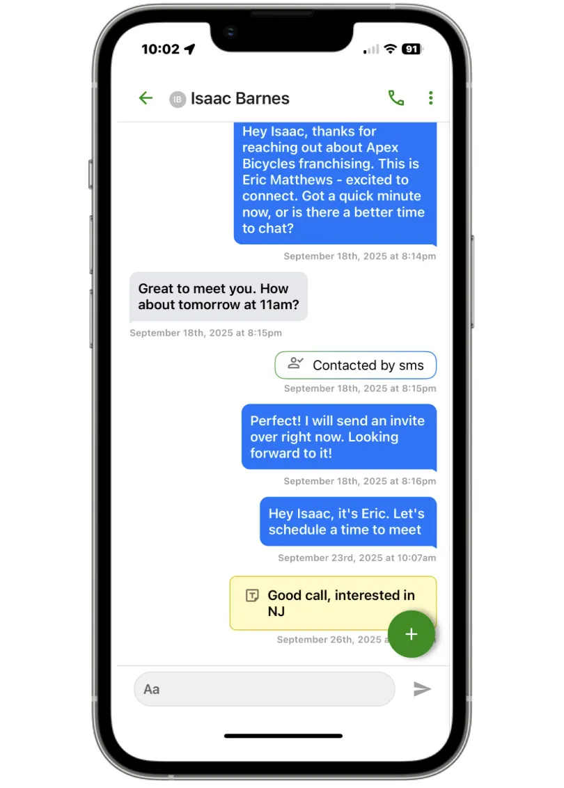 FranFunnel Mobile App