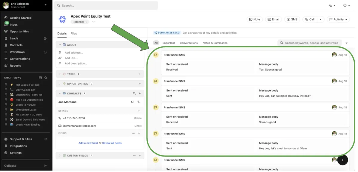 FranFunnel Close CRM Integration