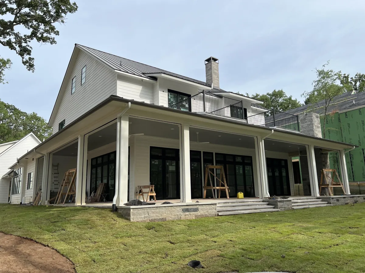 New construction design build project with clean modern exterior in Fort Worth