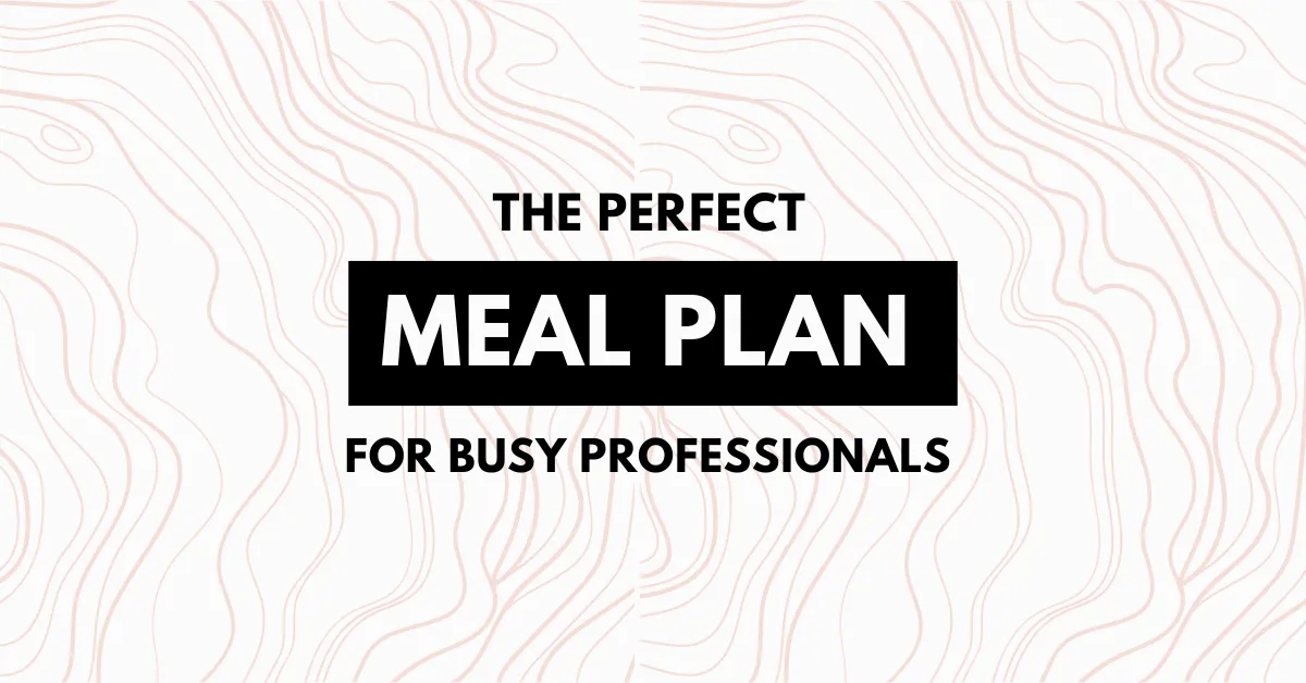 Meal planning for busy professsionals