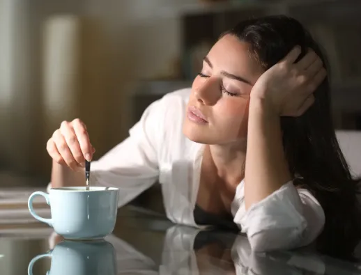 tired morning before work