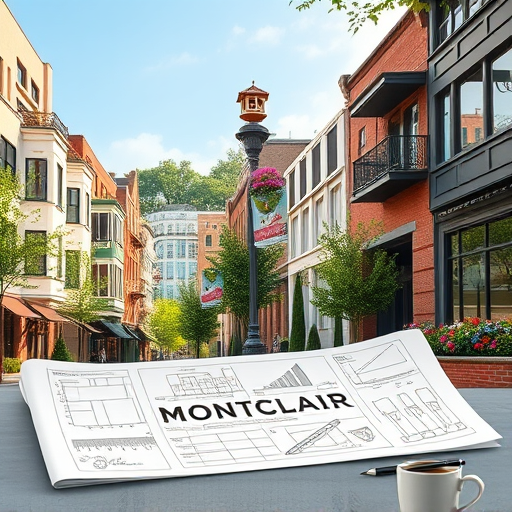 A vibrant, inviting street scene showcasing a diverse collection of modern residential buildings designed by licensed architects, nestled within a lively suburban neighborhood. The architecture features creative, innovative facades with eye-catching geometric patterns, green rooftops, and playful asymmetry, emphasizing the skill and artistry of professional design. Surrounding the buildings are lush, well-maintained gardens with quirky details like whimsical topiary shapes and creatively painted fences, adding personality and charm. Small, tasteful signage indicates "Licensed Architect" subtly integrated into garden signs, blending professionalism with community warmth. The background depicts a clear blue sky with fluffy clouds and sunlight streaming through, casting gentle shadows that evoke a calm yet energetic mood. A friendly, slightly whimsical touch is added with a colorful parade of tiny, stylized birds perched on rooftops and power lines, symbolizing harmony between nature and built environment. Street elements such as uniquely designed mailboxes, cozy benches, and colorful bicycles parked casually near the sidewalk enrich the scene's charm. The overall tone is professional but approachable, conveying trustworthiness and creativity. Rendered in a SocialRealism style, the color palette leans toward earthy tones—warm browns, greens, and soft blues—accentuated with pops of cheerful colors for visual interest, creating an optimistic and inspiring atmosphere that invites viewers to explore local, talented residential architects.