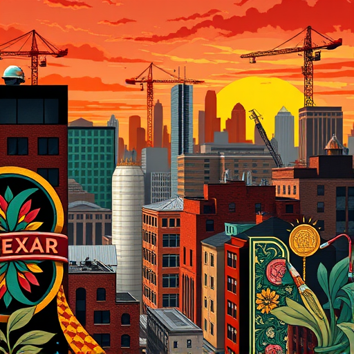 A vibrant and intricately detailed illustration capturing the essence of Spanish-style home architects in Bayonne, New Jersey. The scene features a charming, terracotta-roofed Spanish villa set amidst lush, sun-dappled greenery with winding stone pathways and wrought-iron accents. Surrounding the villa, traditional stucco walls are adorned with colorful ceramic tiles and decorative ironwork, emphasizing the craftsmanship and artistic flair of the architecture. To infuse a playful twist, whimsical elements like tiny, stylized bluebirds perched on the wrought iron balconies and cheerful, mischievous ceramic figurines subtly embedded among the vines add personality and charm. The background showcases a lively Bayonne waterfront with industrial silhouettes and distant shipyard cranes, blending the historic with the modern in a harmonious balance. The environment is filled with lively, textured foliage—olive trees, bougainvillea, and cacti—created with bold, rhythmic brushstrokes reminiscent of traditional African art patterns, adding a sense of movement and vibrancy. The mood is warm, inviting, and slightly whimsical, celebrating the artistic spirit behind the architecture. The color palette leans toward earthy terracotta, warm browns, vibrant blues, and lush greens, all inspired by natural pigments common in traditional African art, evoking warmth and vitality. The art style emphasizes bold, stylized shapes, geometric patterns, and textured detailing to ensure the composition feels both culturally rich and visually captivating, perfect for a lively, engaging blog cover image that showcases the unique personality of Spanish-style architecture in a creative and memorable way.