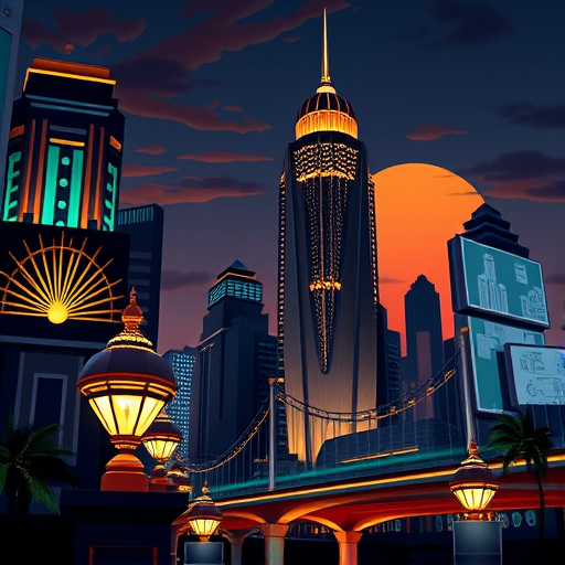 A stunning photorealistic depiction of Bayonne, New Jersey, focusing on its architectural charm and maritime history. The scene showcases a vibrant cityscape with a mix of historic brick warehouses, modern waterfront condos, and industrial cranes, all rendered in exquisite detail. The skyline features the silhouette of the city with the Statue of Liberty faintly visible in the distance, hinting at its proximity to New York Harbor. A classic pier stretches into the foreground, dotted with quirky, vintage-style lampposts and weathered wooden benches that invite curiosity. Small details like seagulls perched on rooftop edges, colorful kayaks tied to the dock, and a nearby freight train crossing a bridge add lively personality. The mood is calm and contemplative, evoking a sense of pride and nostalgic charm in the architecture and the bustling maritime environment. The background showcases a serene sky at golden hour, with warm hues of orange and soft pink blending into a gentle blue, casting a welcoming glow over the scene. To enhance the quirky personality, tiny, playful elements such as a whimsical cartoon-style seagull wearing a tiny captain's hat or a playful mural on a warehouse wall subtly peek through, adding character without overwhelming the realism. The environment captures the essence of Bayonne's heritage intertwined with modern development, creating a harmonious balance of industry, community, and scenic beauty, all rendered in rich, photorealistic detail with a balanced color palette that emphasizes warmth and authenticity.