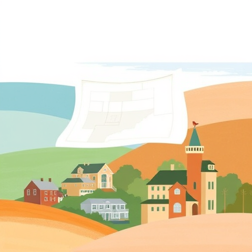 A vibrant and dynamic illustration capturing the essence of popular architecture companies in Passaic, New Jersey, rendered in a Geometric Abstraction style. The scene features an array of stylized, interconnected geometric shapes representing iconic buildings and architectural elements typical of Passaic’s landscape—sleek skyscrapers with sharp angles, Art Deco facades, and modern industrial structures—all composed of bold triangles, polygons, and lines that intertwine seamlessly. The color palette uses warm earth tones like terracotta, muted ochres, and deep browns contrasted with cool accents of steel blue and slate gray, evoking both professionalism and creativity. In the background, simplified yet recognizable silhouettes of local landmarks are subtly incorporated, such as the Passaic River’s flowing curves abstracted into flowing lines, and the historic textile mills depicted through layered shapes suggesting their brick facades and smokestacks, but with a whimsical twist. Quirky details include tiny, geometric trees with exaggerated triangular leaves and miniature stylized cranes and construction tools abstracted into playful, colorful shapes scattered around the composition, hinting at ongoing development and innovation. The mood is energetic yet refined, conveying a sense of ingenuity and community pride associated with the architecture firms. The overall environment feels optimistic and forward-looking, with a layered, textured background that hints at both the earthbound foundations and the rising future of Passaic’s skyline. The image exudes a sense of modernity infused with local history, all transformed into a captivating mosaic of geometric forms that invite viewers to explore the story of Passaic’s architectural evolution.