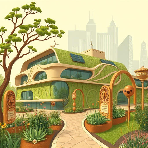 A vibrant FolkArt-inspired collage depicting popular materials in modern architecture, featuring stylized illustrations of sleek glass panels, textured concrete surfaces, warm wooden beams, and shimmering metal accents. The visual elements are arranged in a harmonious, whimsical composition, with some materials playfully exaggerated in size or pattern to evoke personality and quirkiness. Smooth, curvilinear forms of glass interlock with the rough, layered textures of concrete, while wooden elements add warmth with patterned grain motifs, all set against a background resembling a patchwork quilt with geometric shapes and intricate detailing typical of FolkArt. The entire scene exudes a tone of lively curiosity and creative exploration, balanced with a calm, inspiring mood that invites viewers to appreciate the beauty of building materials. Small, playful details such as tiny flowering vines creeping over concrete, stylized rivets on metal accents, or tiny abstract buildings nestled among the materials give the image a charming personality. The environment is a stylized cityscape with rooftops, abstract trees, and whimsical clouds, rendered in bold, flat colors that align with FolkArt’s traditional palette of warm reds, cheerful yellows, deep blues, and earthy browns, creating a nostalgic yet fresh atmosphere. Overall, the art style blends traditional FolkArt motifs with modern architectural elements, resulting in a delightful, eye-catching blog cover image that celebrates the beauty and diversity of materials shaping contemporary structures.