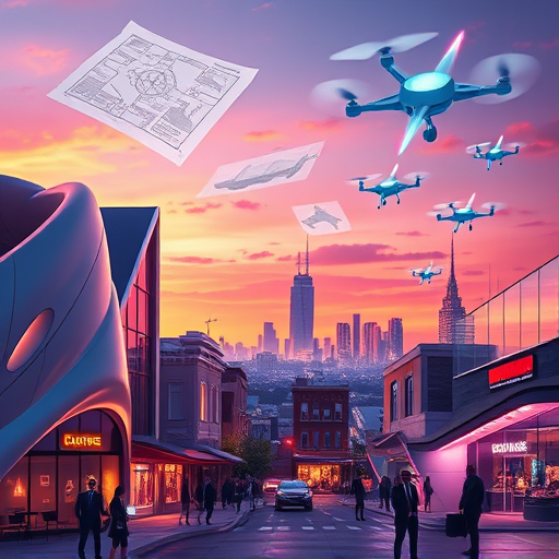 A vibrant PopArt-inspired collage celebrating licensed architects in Fort Lee, New Jersey, featuring stylized architectural blueprints, colorful sketches of iconic local structures, and creatively exaggerated tools like a giant pencil, ruler, and helmet with bold, repetitive patterns. The scene is set against an energetic background of geometric shapes and stylized skyline outlines of Fort Lee, with the George Washington Bridge subtly integrated in vivid, halftone patterns. Bright, contrasting colors such as electric blues, fiery reds, sunny yellows, and bold oranges create a lively, professional yet playful mood. Quirky details include tiny, cartoonish construction workers with exaggerated helmets and tools, whimsical clouds of drafting parchment swirling around, and abstracted leaves or natural elements referencing the lush surrounding Palisades. The atmosphere evokes innovation and precision with a touch of fun, emphasizing the creative spirit of local architects, all presented in a dynamic, eye-catching composition that blends architectural precision with vibrant pop art flair.