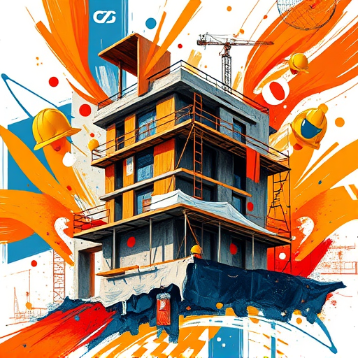 A vibrant and detailed digital art scene showcasing an eclectic array of modern architecture firms in Bayonne, New Jersey, emphasizing innovative 3D renderings. The visual features an energetic cityscape with sleek, futuristic office buildings and creative studio spaces, their glass facades reflecting the dynamic sky blending warm oranges and cool blues—symbolizing innovation and professionalism. In the foreground, playful yet sophisticated architectural models are displayed on transparent pedestals, with miniature 3D printed versions of iconic structures and imaginative designs spilling over the scene, adding character and personality. Quirky touches might include tiny floating drones maneuvering around the models, giving a sense of tech-savviness, and a whimsical street corner with a colorful mural depicting the skyline, infusing vibrancy and a sense of local pride. The environment is set against a harbor backdrop, with faint outlines of boats and distant bridges, grounding the scene in Bayonne’s maritime identity. The mood conveys creative energy, professionalism, and a hint of playful innovation. The overall composition is lively and engaging, highlighting the cutting-edge nature of architectural firms through a blend of sleek rendered buildings and imaginative details that bring personality to the scene. The art style is DigitalArt, with a harmonious color palette of crisp blues, metallic silvers, lively oranges, and subtle earth tones to evoke both modernity and warmth, creating a captivating and inspiring blog cover image.