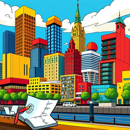 A lavish, intricately detailed Baroque-style illustration depicts a grand, ornate blueprint spread across a polished marble table, set within a luxurious architectural studio reminiscent of 17th-century European palaces. Surrounding the blueprint, elaborate scrolls of parchment, quill pens, and gilded drafting tools suggest meticulous planning. In the background, towering windows draped with heavy velvet curtains showcase a lively Clifton, New Jersey skyline with classic brick buildings, quaint houses, and lush green parks bathed in warm, golden light. An elegant, whimsical touch is added with a playful, tiny squirrel dressed in a renaissance outfit, perched atop a miniature architect’s model of a house, holding a tiny magnifying glass, hinting at attention to detail and curiosity. Rich, deep hues of gold, burgundy, and emerald dominate the scene, evoking a sense of opulence and timeless craftsmanship, while subtle flourishes of silver and cream highlight grandeur. The mood is a blend of professional sophistication with a hint of playful charm, emphasizing the importance of selecting the right architect through a lens of artistic mastery and creative inquiry. The background’s lush textures, intricate carvings, and the bustling cityscape beyond combine to create a captivating environment that marries history, craftsmanship, and urban charm—perfect for a blog cover about choosing an architect in Clifton, New Jersey, with a unique, artistic twist.