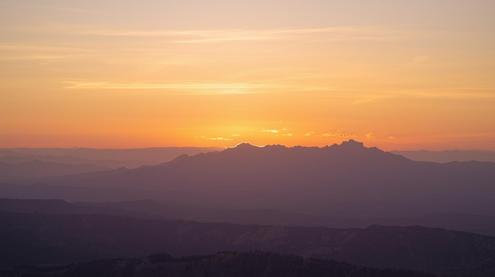 sunrise over the mountains