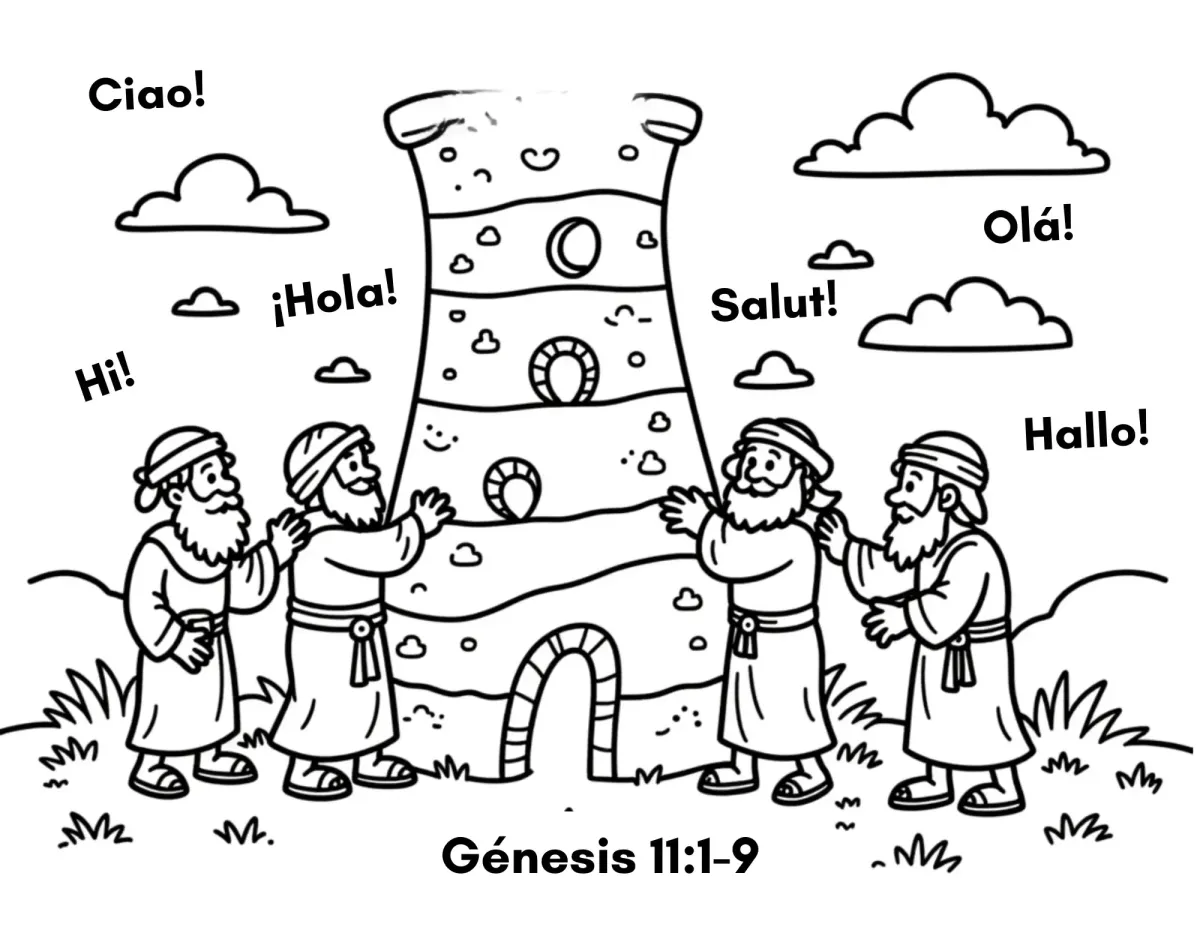 Dibujos Cristianos para Colorear en PDF | 100 Ilustraciones Bíblicas, image size:1200x927