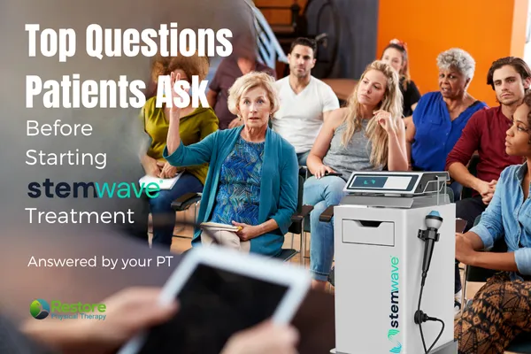 Patients asking questions about Stemwave at Restore Physical Therapy in Rochester hills