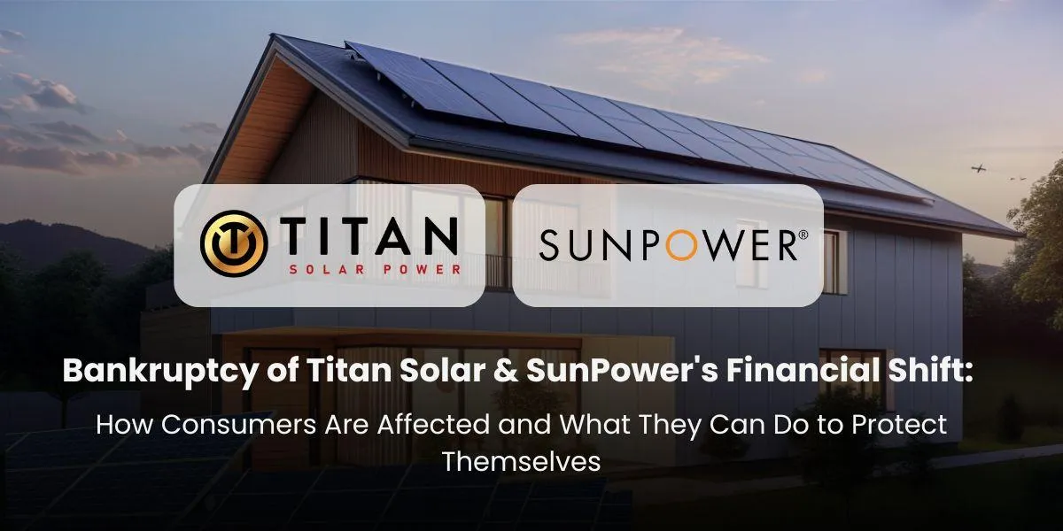 Titan Solar's bankruptcy and SunPower's cutbacks in leasing and loans affect consumers