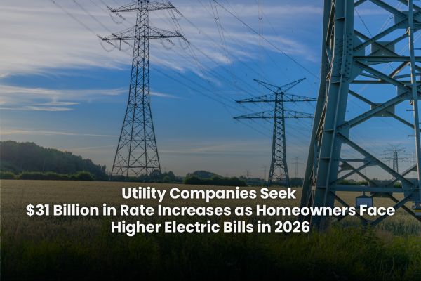 Utility Companies Seek $31 Billion in Rate Increases as Homeowners Face Higher Electric Bills in 2026