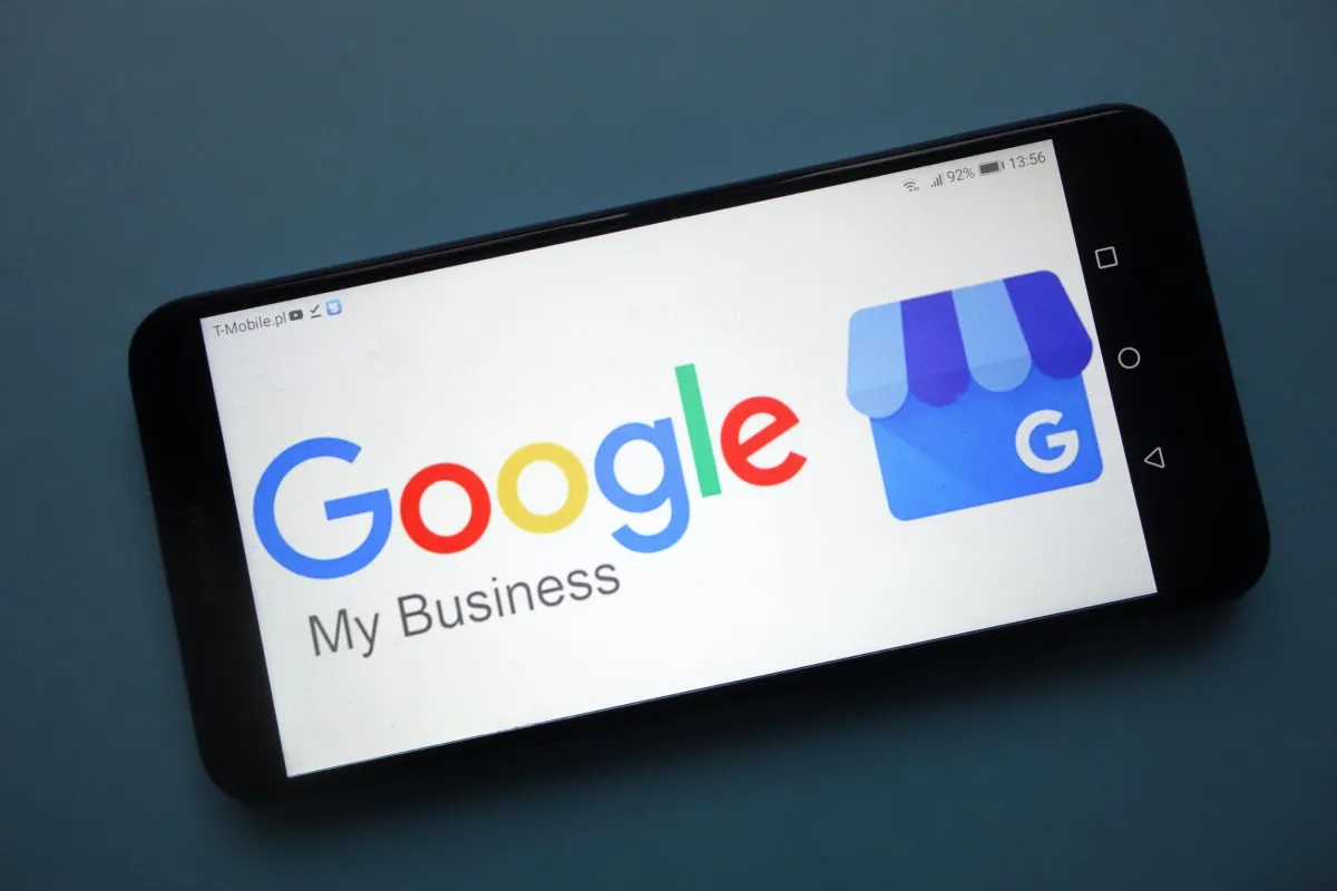 Google Business Profile Icon on a phone screen