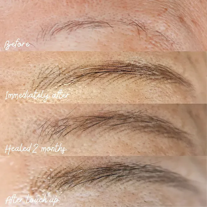 hyperrealisitic eyebrow tattoos