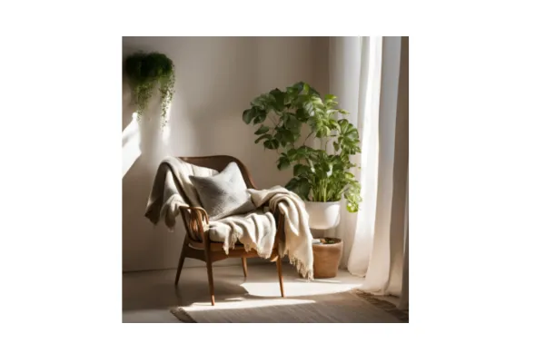 comfortable chair in sunlight