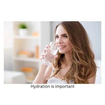 woman drinking water