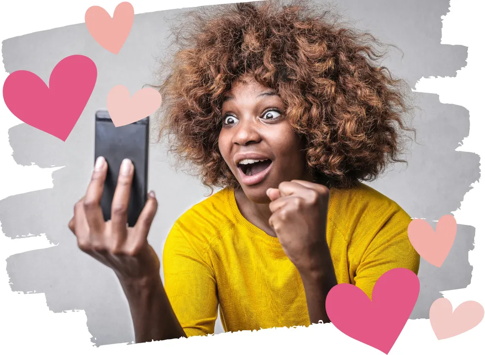 Woman in midlife looking surprised at her phone—capturing the shock and confusion many feel when first learning the real truth about perimenopause symptoms.