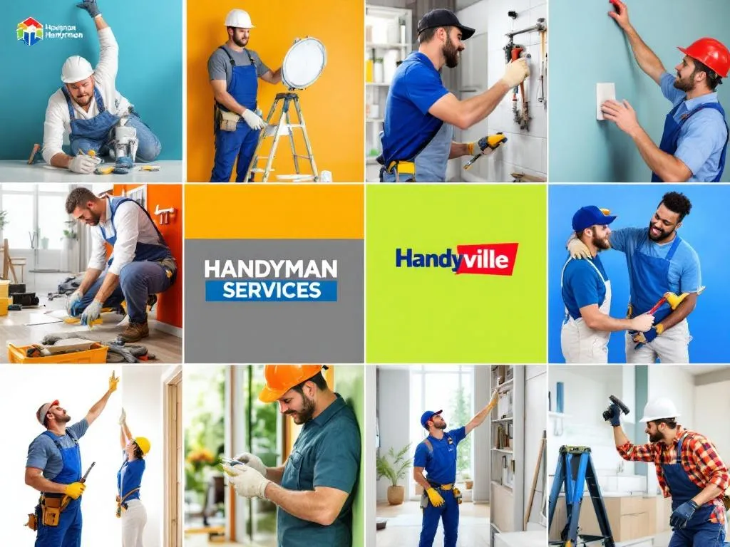 Photo Idea: A collage of various local handyman services in Lawrenceville, GA, with their logos, workers in action, and some of their completed projects. Alt Text: A vibrant collage showcasing a variety of the best handyman services available in Lawrenceville, GA, featuring professional handymen at work and impressive project outcomes.