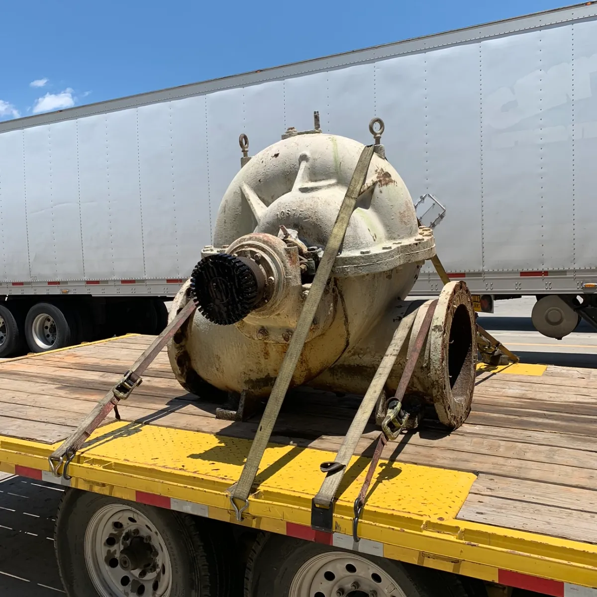 mining equipment on the back of a trailer