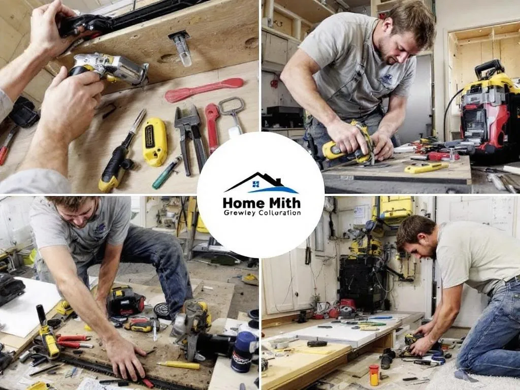 The featured image of this article shows a skilled handyman in Greeley, Colorado, working on a household repair. He is using a variety of tools and showcasing different techniques, providing a visual guide for readers to follow along with the article.