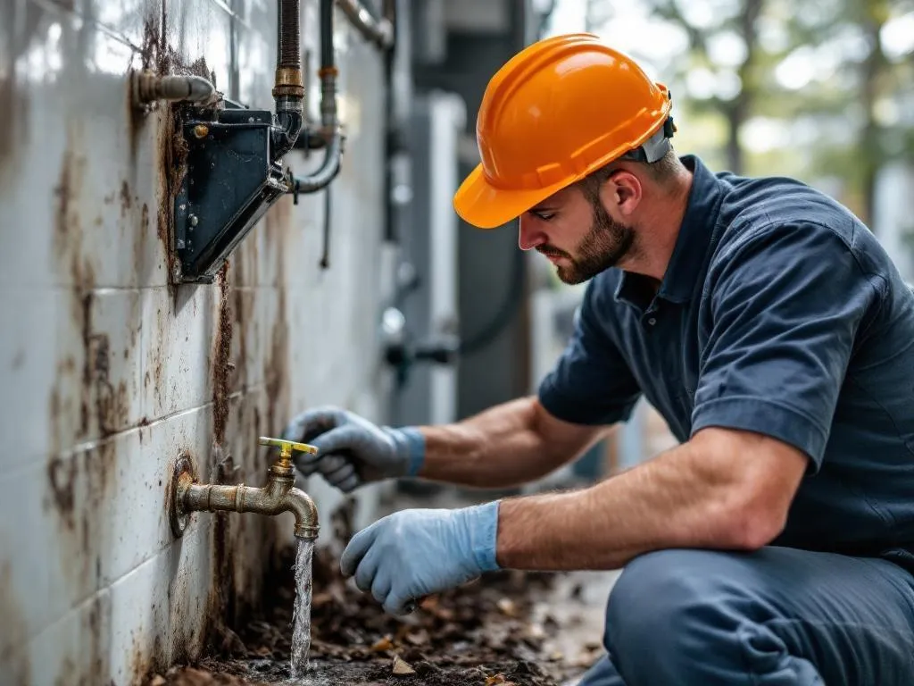 A professional plumber repairing a sink in an Atlanta home