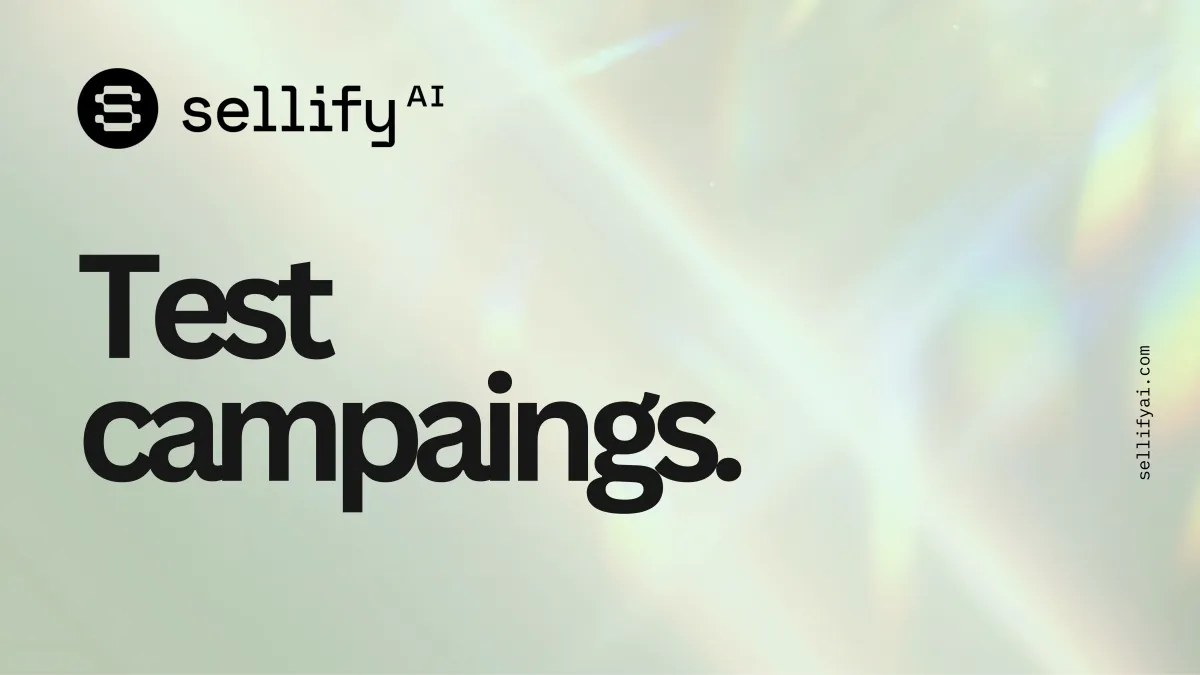 How to Run Your First Test Campaign in Sellify AI
