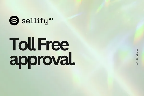 Sellify AI Toll Free Approvalcover page with a holographic light background. The Sellify AI logo appears at the top left, and the text 'Onboarding Guide.' is prominently displayed in bold black font. The website URL sellifyai.com is vertically aligned on the right side
