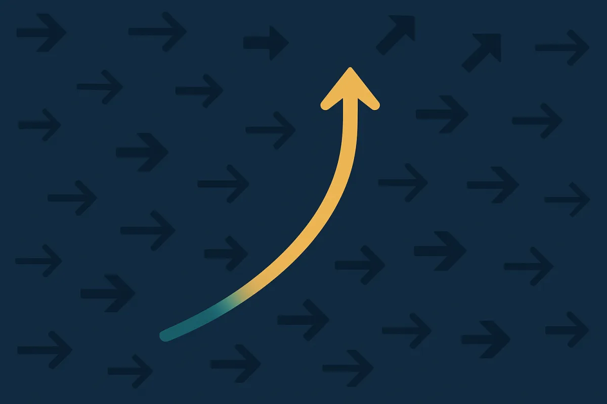 Rising arrow symbolism