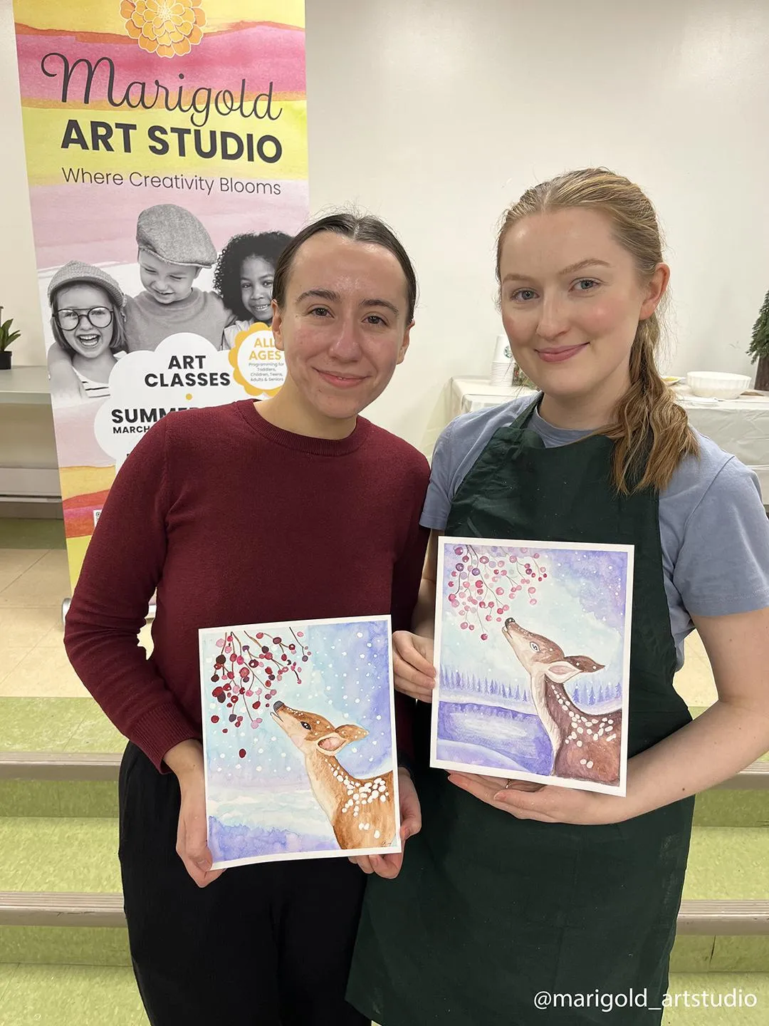 Watercolour workshop Marigold Art Studio