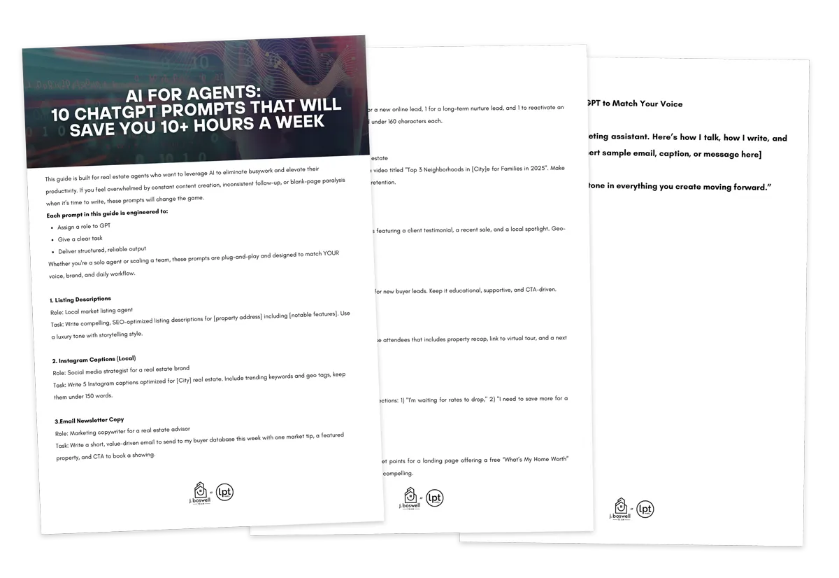 AI For Agents - 10 Prompts to save you 10+ hours a week