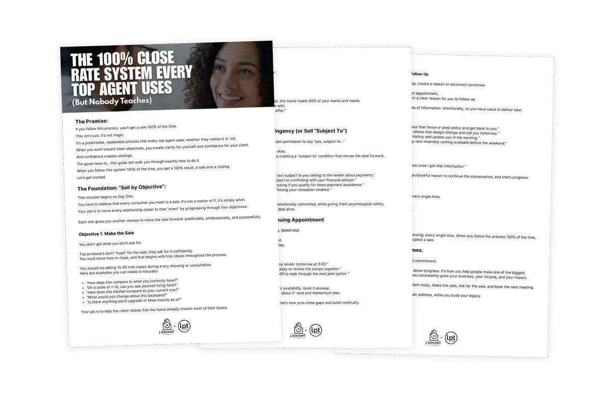 The 100% Close Rate System Every Top Agent Uses